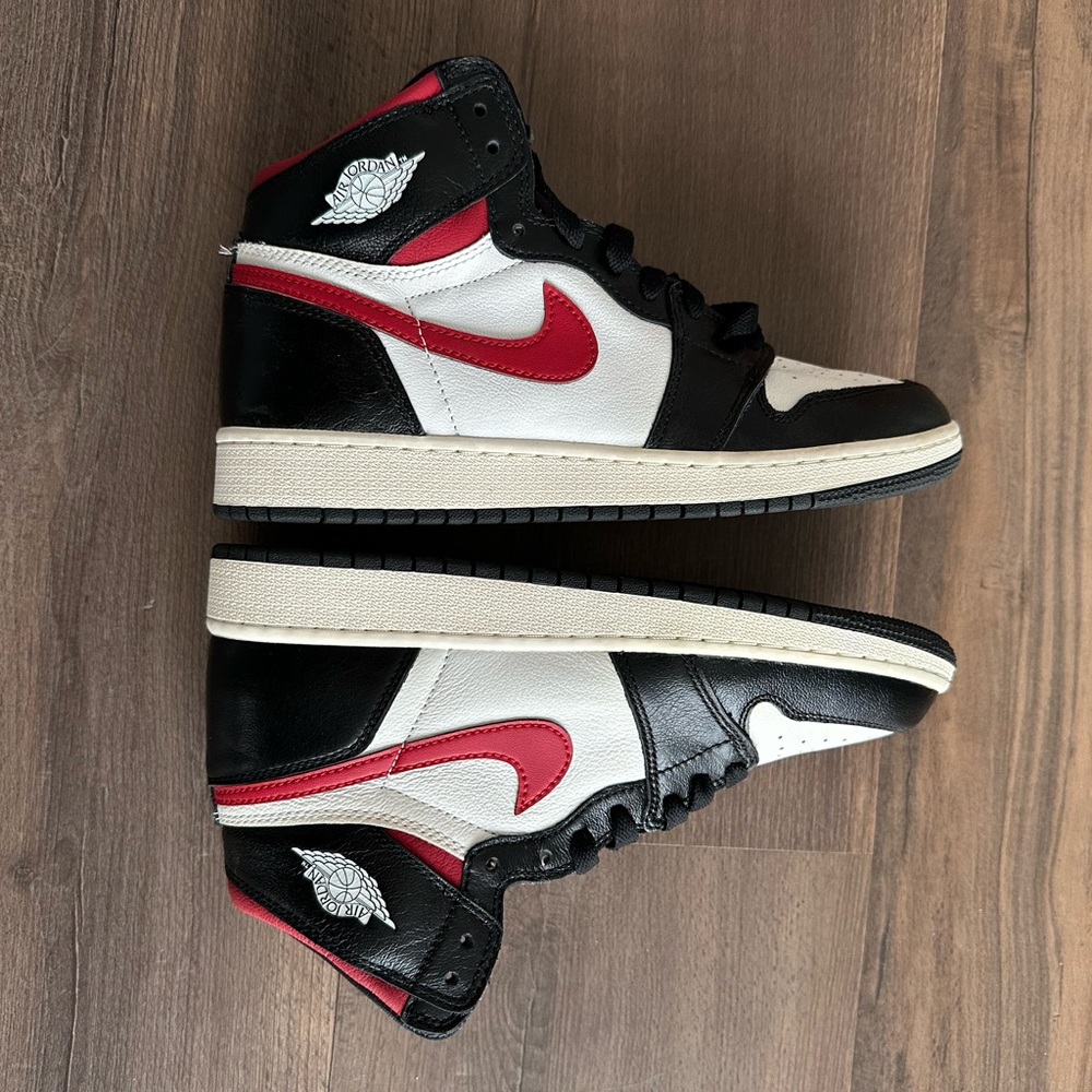 Red and Black High-Top Sneakers